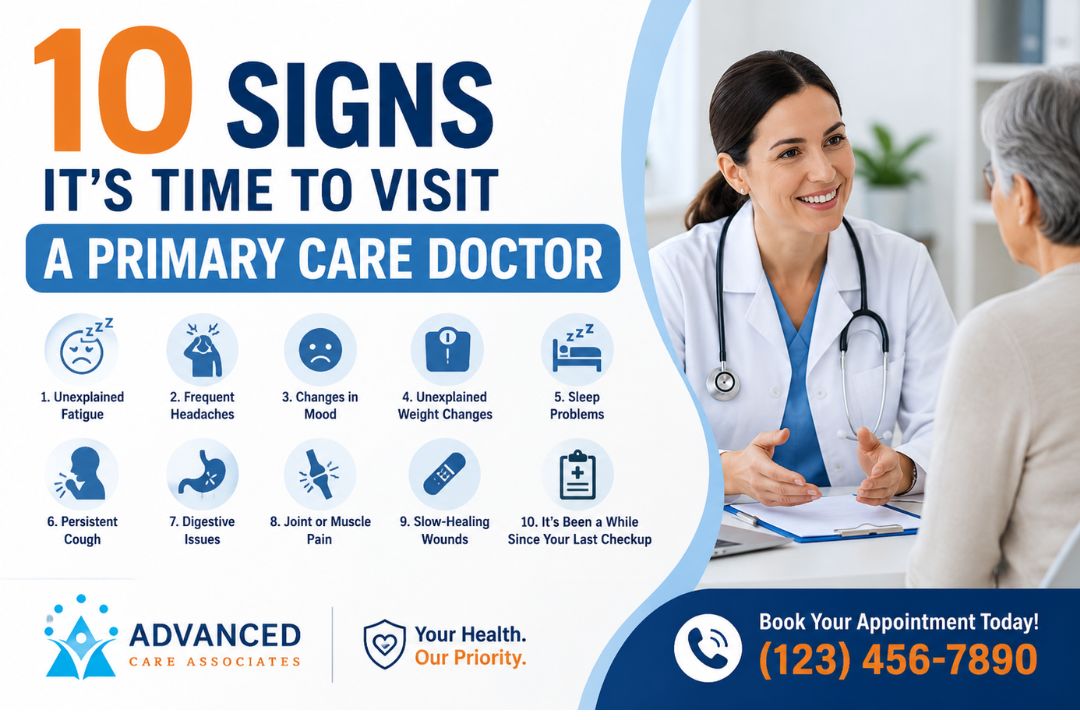 10 signs it's time to visit a primary care doctor